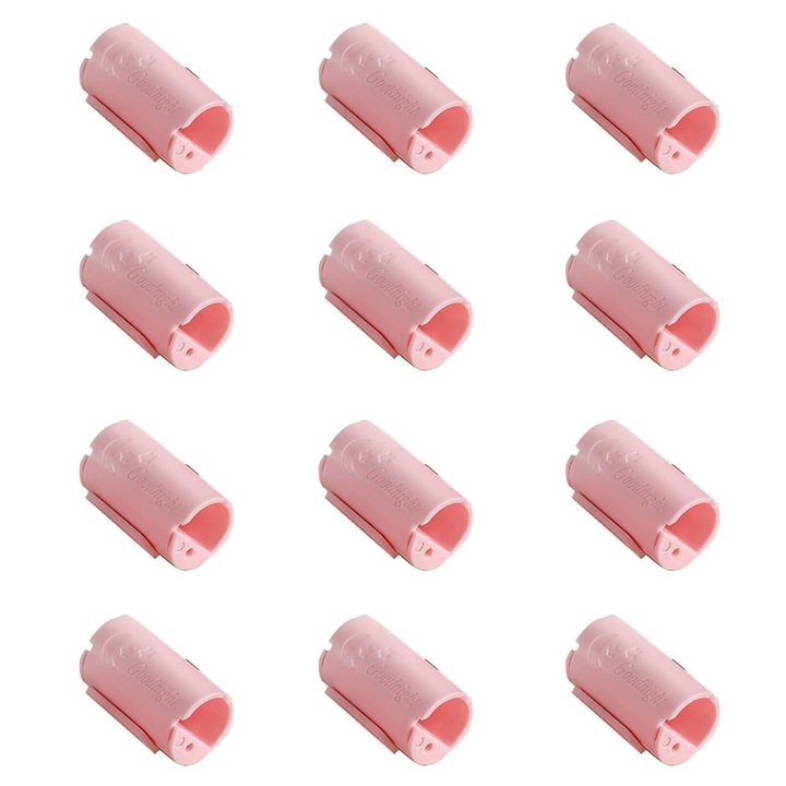 Set 12 Cleme pentru Cearceafuri, ABS, 4x2cm, Roz