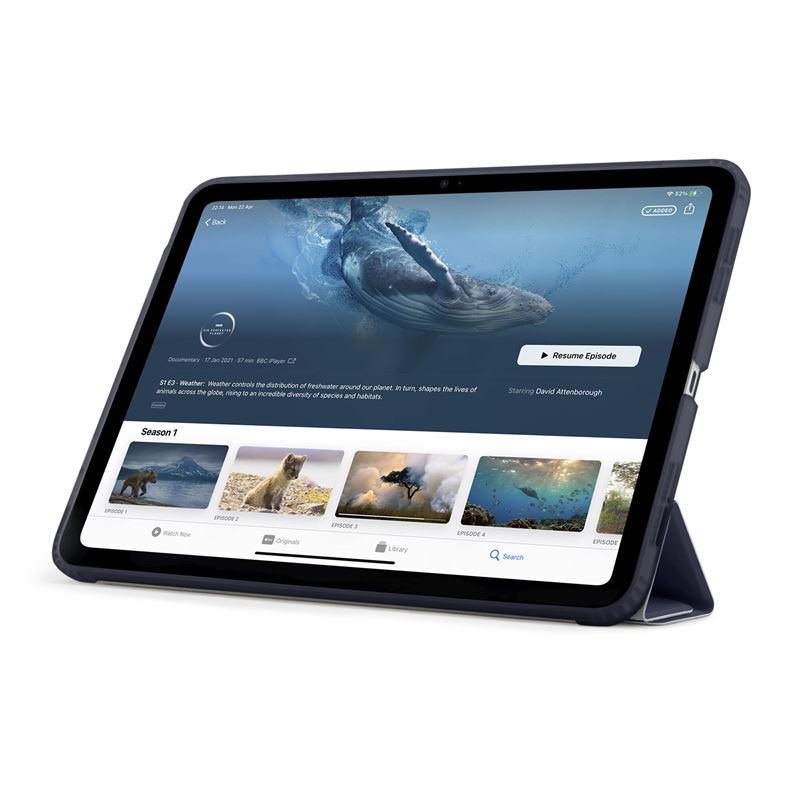 Husa Pipetto Origami No1 compatibila cu iPad Air 4 2020 / 5 2022 / 6 2024 Dark Blue