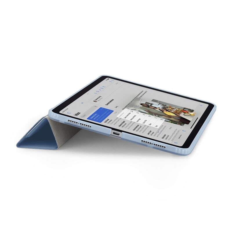 Husa Pipetto Origami No1 compatibila cu iPad Air 6 13 inch Light Blue