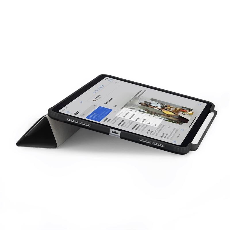 Husa Pipetto Origami No3 compatibila cu iPad Air 4 2020 / 5 2022 / 6 2024 Black