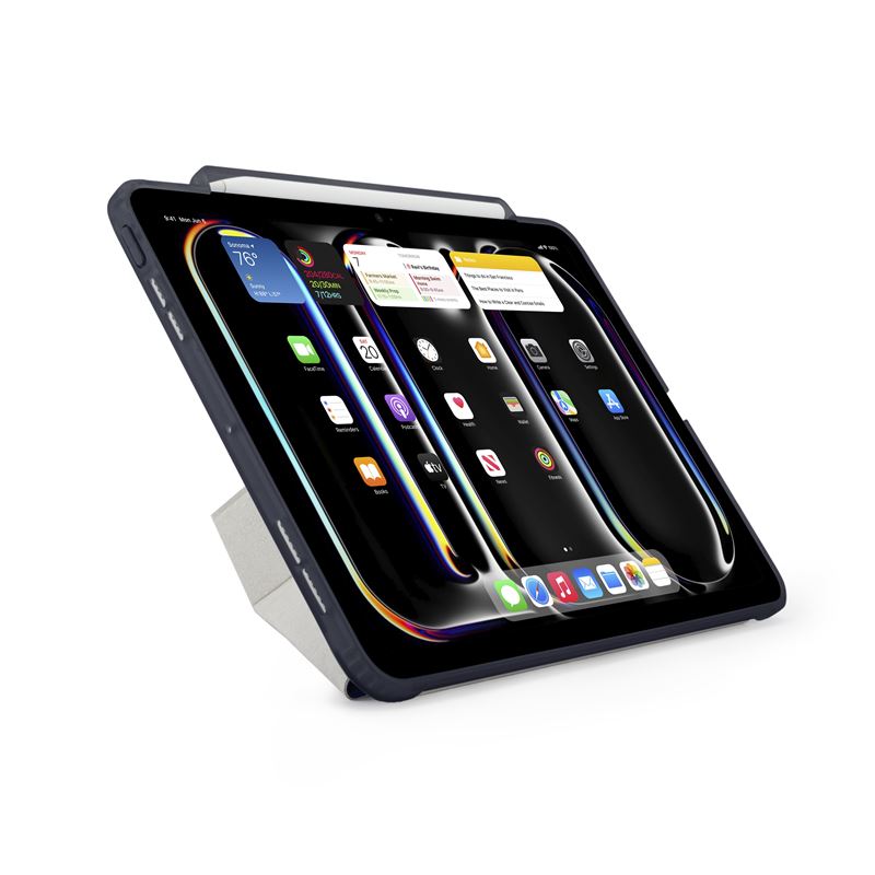 Husa Pipetto Origami No3 compatibila cu iPad Pro 11 inch 2024 Dark Blue