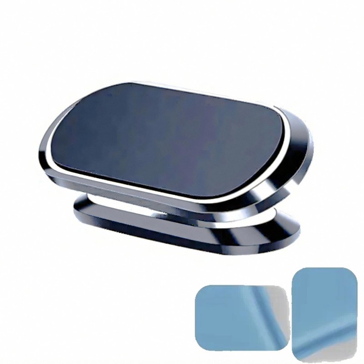 Tinuzo mágneses autós tartó, 360 fokos forgás, erős markolat, ezüst