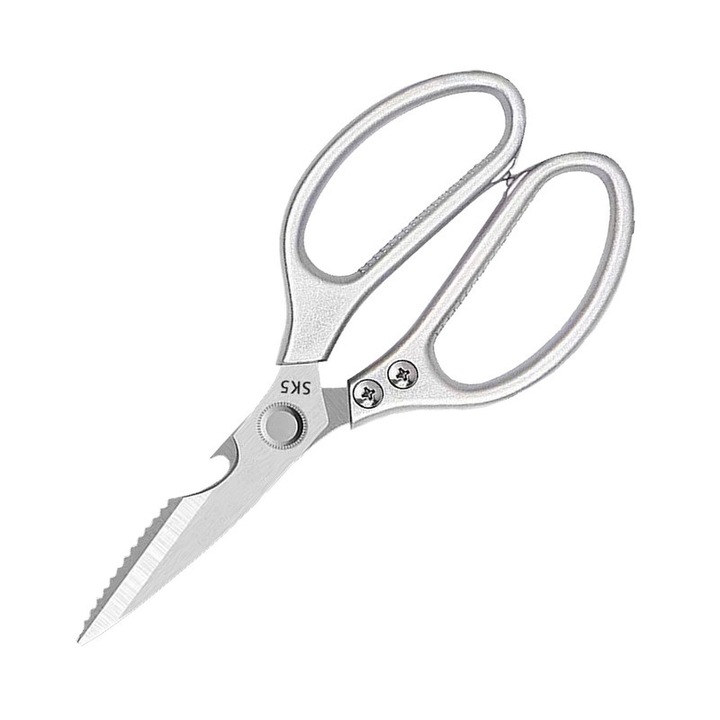 Foarfeci de bucatarie Tinuzo, SK4 inox, multifunctional, argintiu