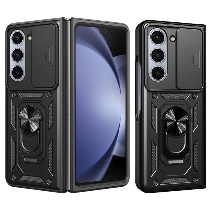 Калъф за Samsung Galaxy Z Fold 6, CamShield Pro Kickstand, Camera Slider, Anti-Shock, Top Protection, Черен