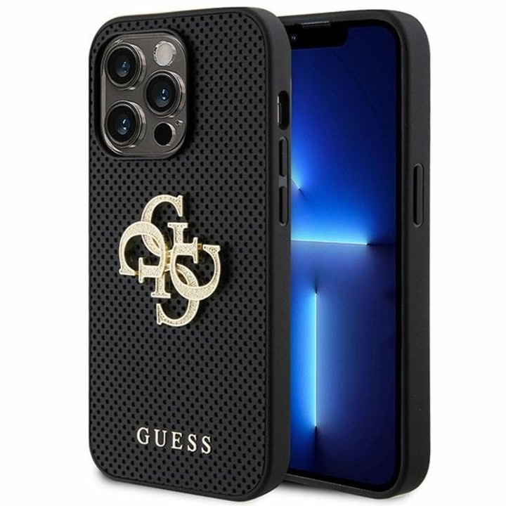Husa Guess pentru Iphone 15 Pro Max 6 "7" Guhcp15xpsp4lgk Negru Hc Perforated Pu 4g Glitter