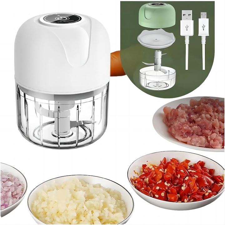 Blender, Golxmse, 2 viteze, 300W, 800ml, alb, 12x32cm
