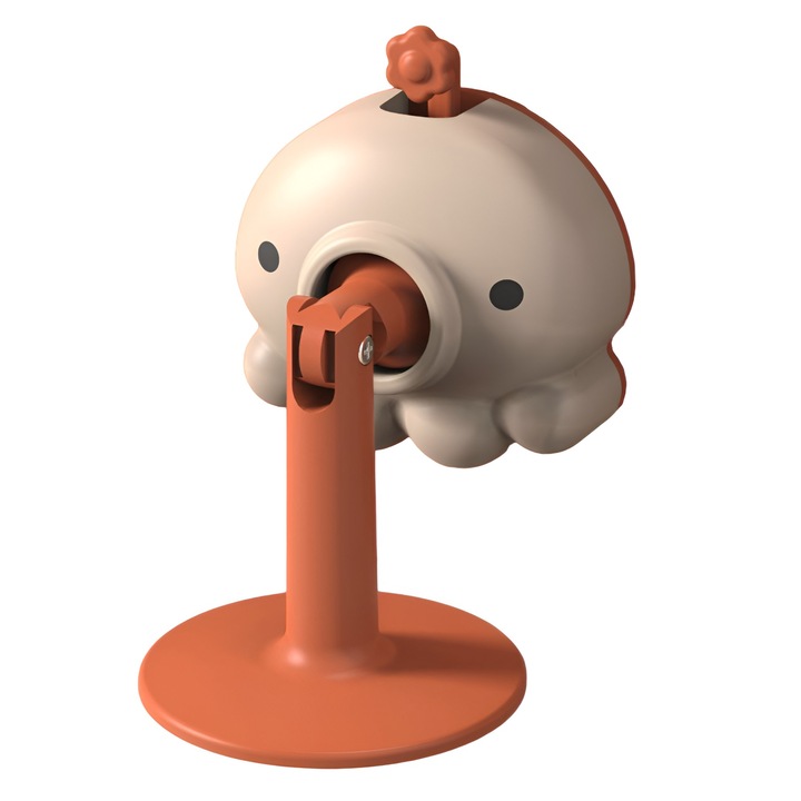 Ограничител за врата, силикон, против сблъсък, 5,5 x 5,5 x 5,5 cm, оранжев