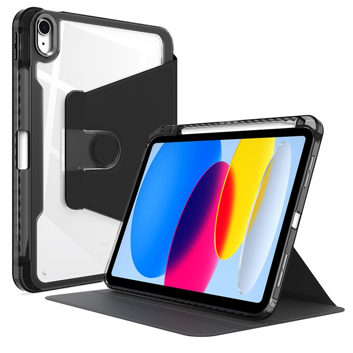 Калъф fixGuard Crystal Vision за iPad 10, 2022, 10.9" - Black