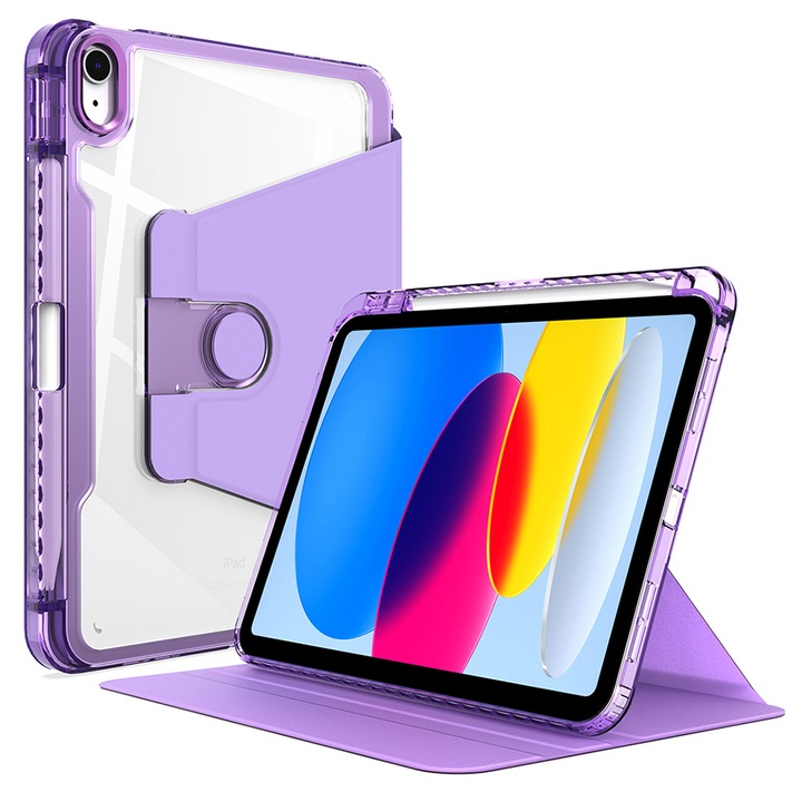 Калъф fixGuard Crystal Vision за iPad 10, 2022, 10.9" - Purple