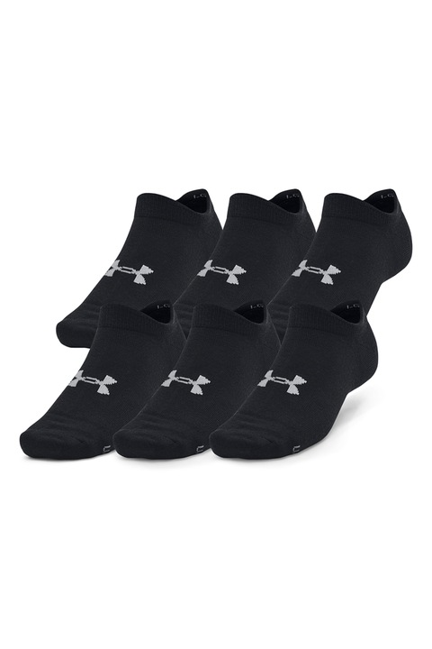 Under Armour, Set de sosete pana la glezna pentru antrenament Essential - 6 perechi, Negru/Gri deschis