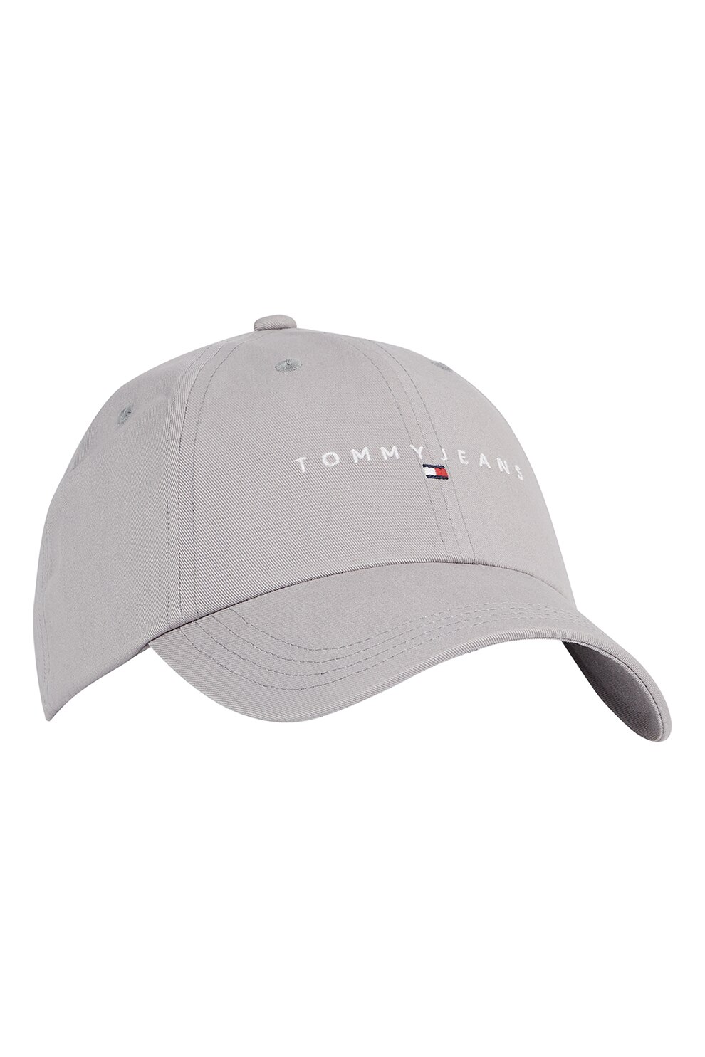 Tommy Jeans, Sapca baseball ajustabila din bumbac organic, Gri deschis