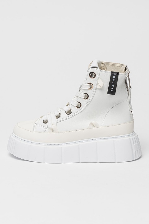 INUIKII, Pantofi sport high-top de piele Matilda, Alb