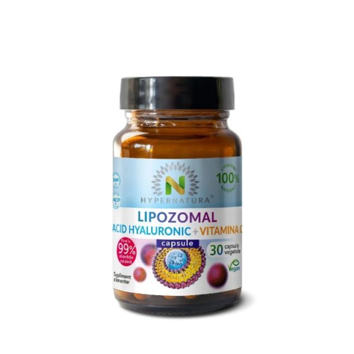 Lipozomal Acid Hyaluronic cu Vitamina C 30 capsule Hypernatura