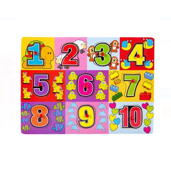 Fa puzzle figura, 10 db 30x22cm