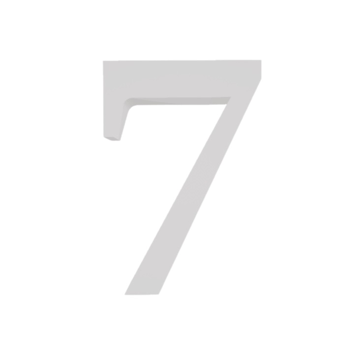 Поставка за свещи за торта, "7", рожден ден, 100 X 68 мм бяла слонова кост