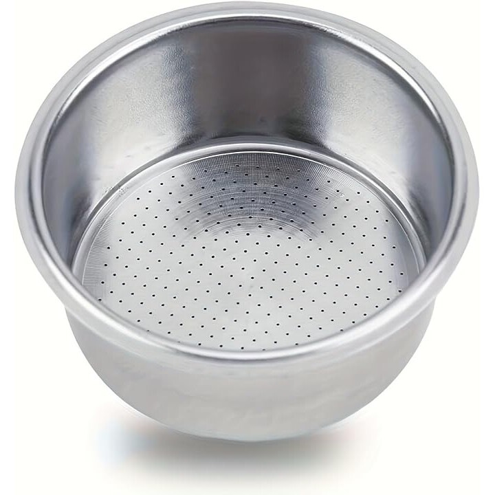 Rozsdamentes acél kávészűrőkosár, 58mm, ergonomikus, újrafelhasználható, ezüst