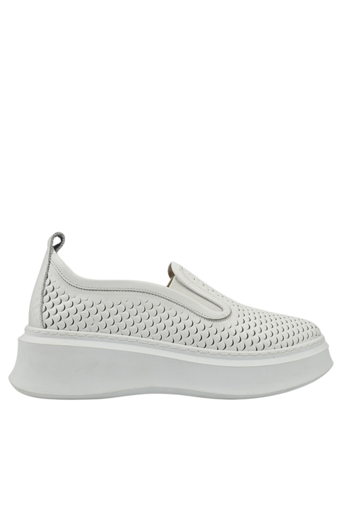 Pantofi casual, dama, MAGO, 157 2653 alb, piele naturala, Alb