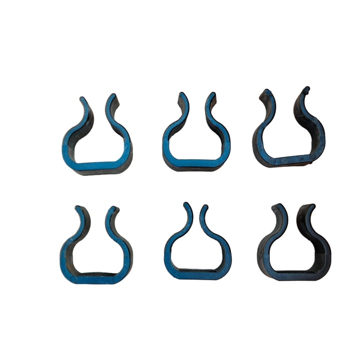 Set 6 catarame mobilier, Bello Giardino, plastic, negru