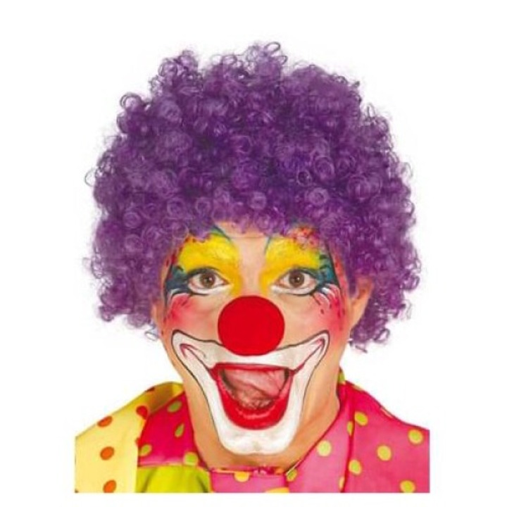 Peruca de clown cu par carliontat Mov