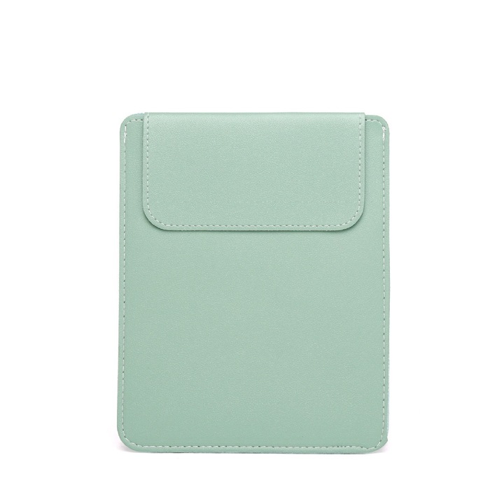 Husa de protectie pentru laptop, MacBook de 13 inchi, Ejiajia, piele PU, impermeabila, rezistenta la uzura si la zgarieturi, verde matcha