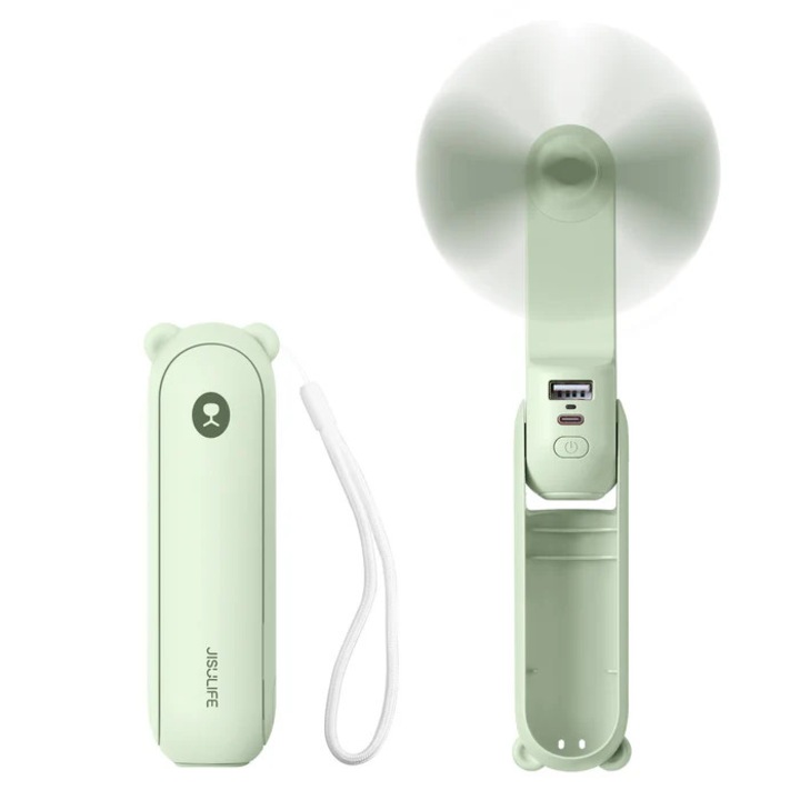Ventilator Portabil 2000mAH, USB - JisuLife (F8) - Green