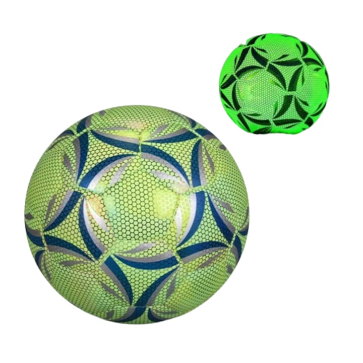 Minge de fotbal stralucitoare, neon