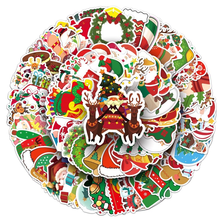 Set Stickere Decorative, PVC, Reutilizabil, Multicolor, 102 buc/set