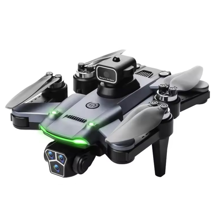 Drona Nivazo S166, rotire 360 de grade, follow me, functie de evitarea obstacolelor, 20 de minute rezistenta bateriei, camera duala 4K, gesture selfie, aplicatie mobila, filmare si fotografiere