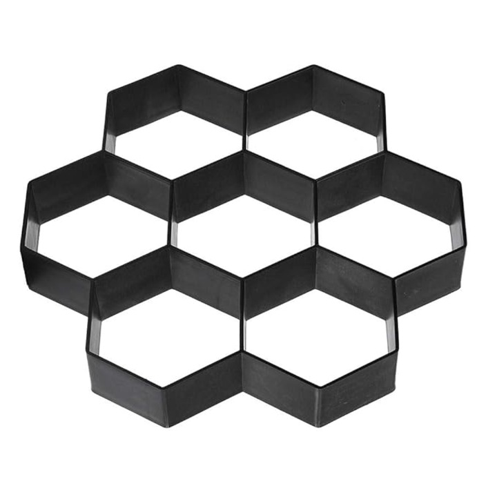 Контурна шаблонна форма SIKS за отливане на щампована бетонна или декоративна каменна настилка, естествена имитация на форма, модел 10 печат, пластмаса, размери 29,3 x 4,5 x 28 cm