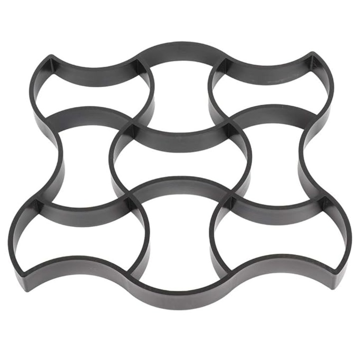 SIKS Контурна шаблонна форма за отливане на щампован бетон или настилка от декоративен камък, Естествена имитация на форма, модел 7 щампа, пластмаса, размери 49,5 x 4,5 x 49,5 cm