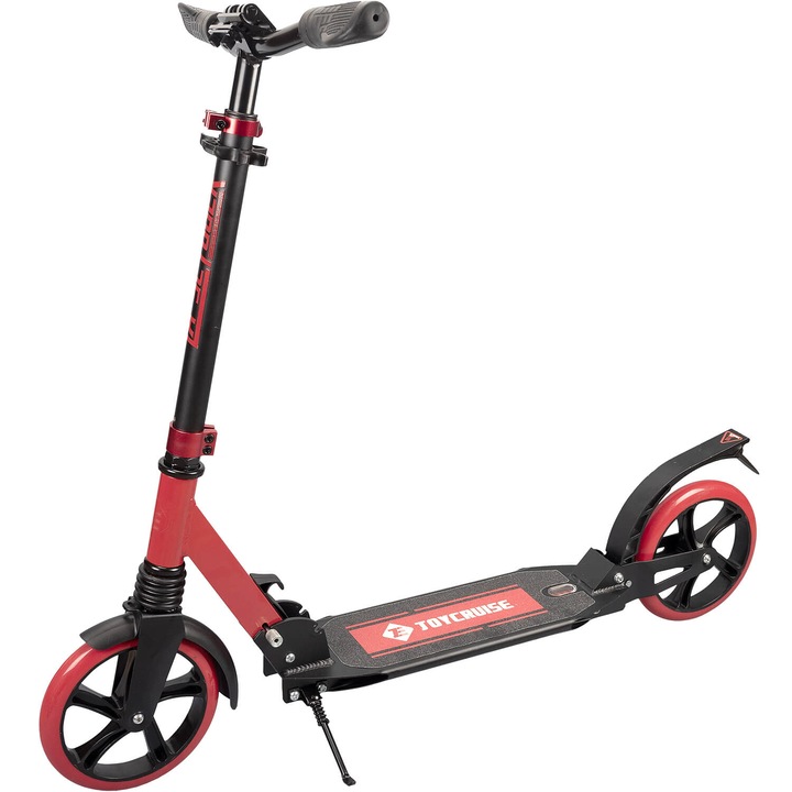 Trotineta pliabila Action One Optimus Red, dublu amortizor, aluminiu, roata 200mm