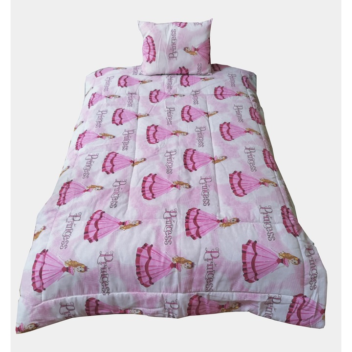 Set pilota si perna copii, model Printese II, 100x150 cm