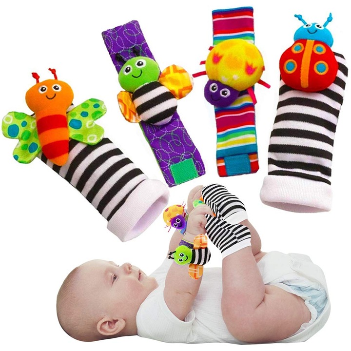 Set 4 accesorii pentru bebelusi, QttvbTna, multicolor