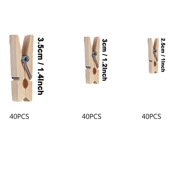 120db mini fa klipsz készlet, QttvbTna, tárolótáskával, Bézs