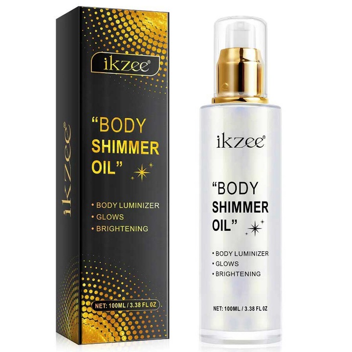 ikzee Body Shimmer Oil Prémium Body Shimmer Olaj, 100 ml