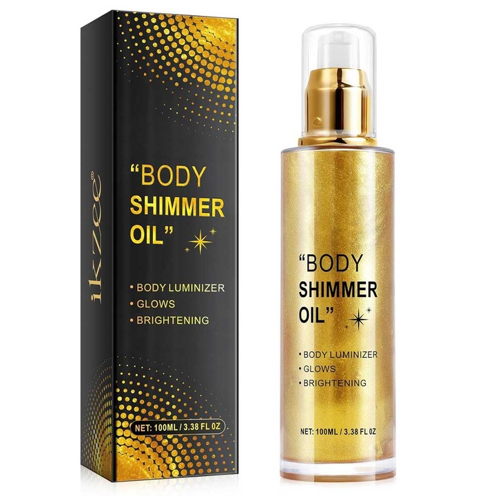 Prémium Shimmer Olaj testre ikzee Body Shimmer Olaj, 02 arany, 100 ml