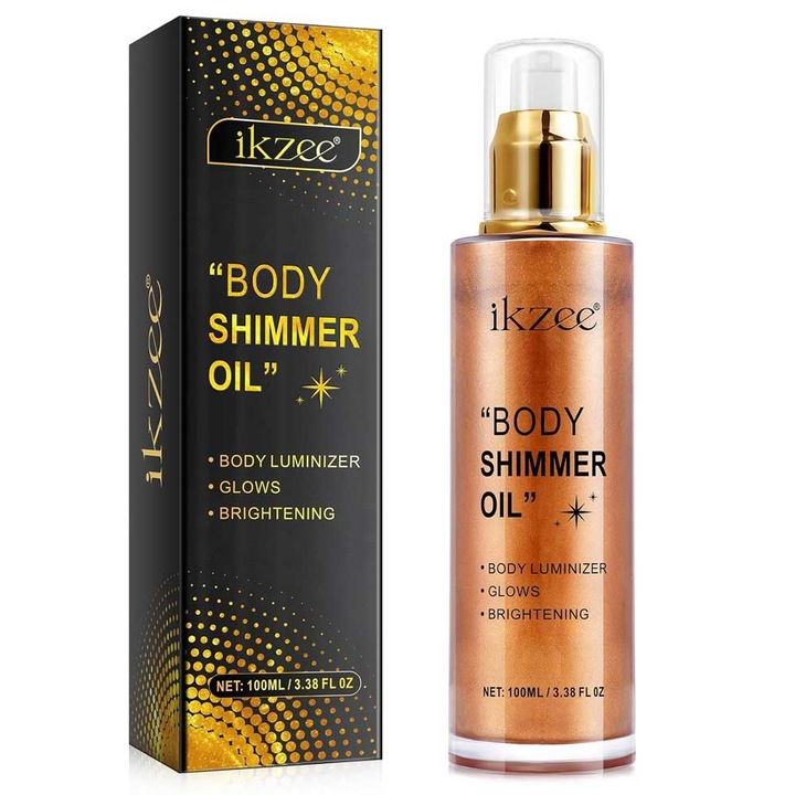 Prémium Shimmer Olaj testre ikzee Body Shimmer Olaj, 04 Golden Brown, 100 ml