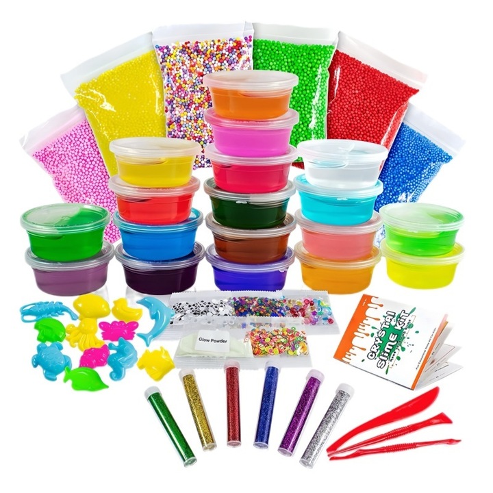 Комплект Phosphorescent Slime, множество аксесоари, многоцветен, 20x10x1.5cm