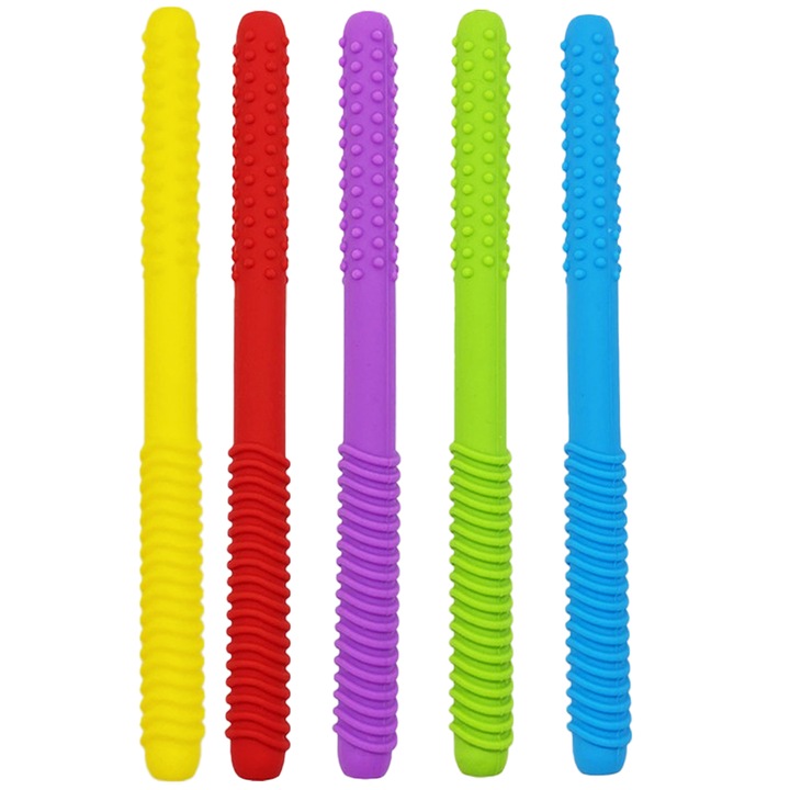 Interaktív fogzási játékkészlet, 5 db, puha, 12-18 hónapos babáknak