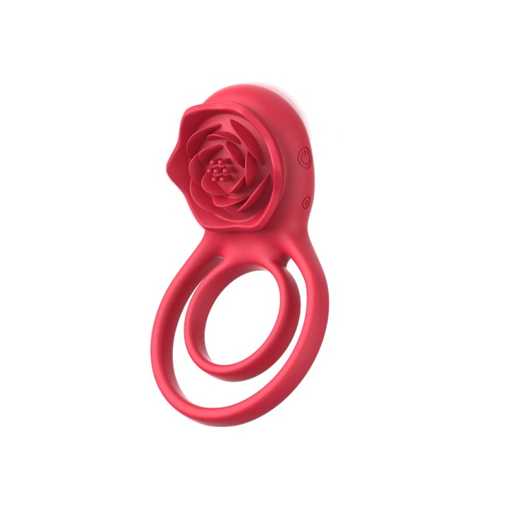 Péniszgyűrű, szexjáték felnőtteknek, 10 vibrációs móddal, vízálló, piros, Nantasia