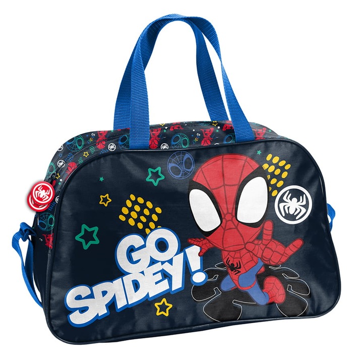 Спортна чанта PASO Spiderman, полиестер, 40x25x13см, регулируем комплект презрамки