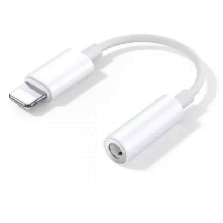 Adaptator pentru casti, QttvbTna, APPLE, 3,5 mm, Alb