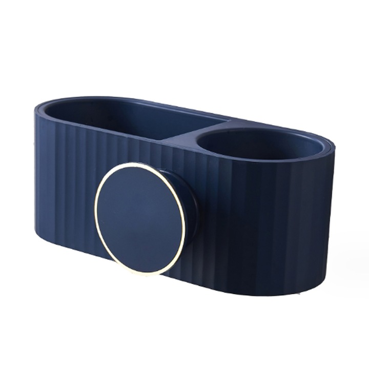 Suport de baie pentru uscator de par, stil modern, albastru