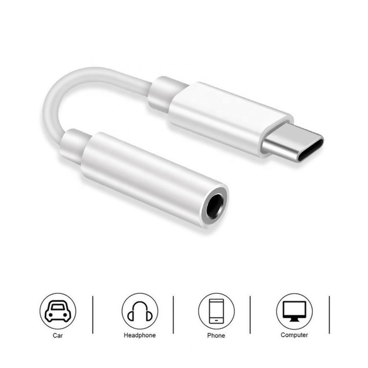 USB C - 3,5 mm-es fejhallgató adapter, BGHYHYHI, audio átalakító, kompakt