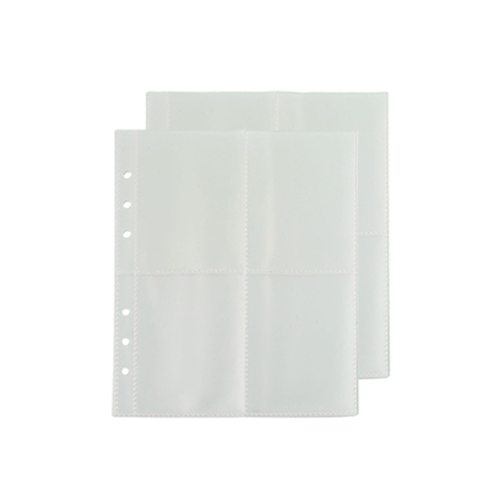 Комплект джобове, 4 отделения Tovbmup, PVC, прозрачен, 21x15x1cm, прозрачен, 2 бр.