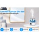Umidificator De Aer Cu Difuzor Aromaterapie Si Lumini LED, Rezervor 3L, 290 Ml/h, 3 Moduri De Functionare, Recipient Detasabil, Lumini De Noapte, Oprire Automata, Alb