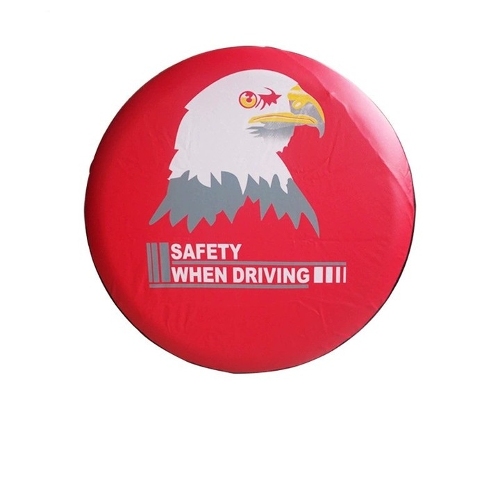 Husa roata rezerva, rezistenta la soare si apa, rosu, 16 inch