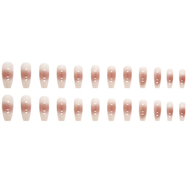 Set 24 unghii false, Tip Press-On, stil balet, reutilizabile, multicolor