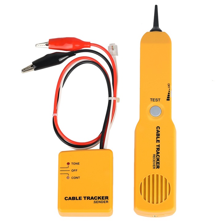 Detector de cabluri TUTOOLS, set cu sonde, functie multi-intretinere, portocaliu