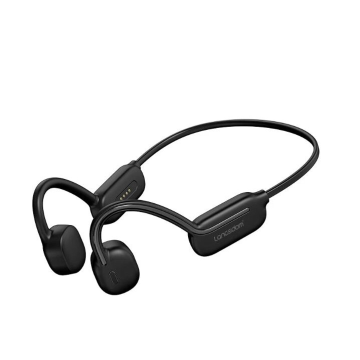 Casti wireless cu conductie osoasa pentru inot IPX8, open ear, Bluetooth 5.3, MP3 cu 32GB incorporati, microfon, rezistente la apa, potrivite si pentru alergare, fitness, ciclism, autonomie 11h, negre